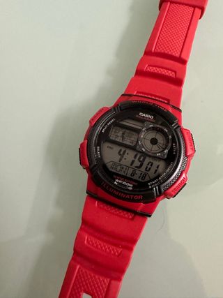 Reloj Casio AE1000W rojo