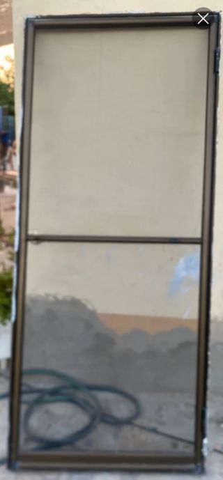  puerta mosquitera de aluminio bronce