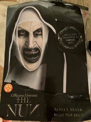 Disfraz Monja Terrorífica Halloween y máscara.