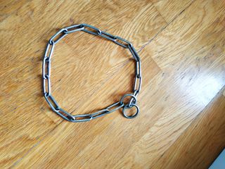 Collar cadena perro plata