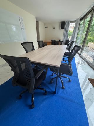 Mesa oficina beige grande 240cm x 100 cm