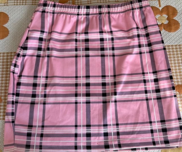 Mini Falda Cuadros Rosa-Negra