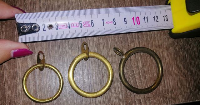 Anillas cortina vintage - 114uds