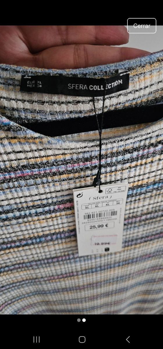 Vestido multicolor manga corta.