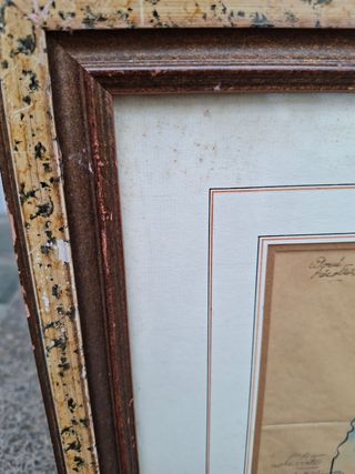 Cuadro antiguo | Dibujo vitral 1900