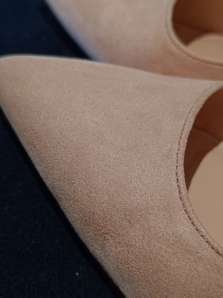 Tacones rosados de ante