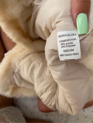 Pellicciotto bimba beige