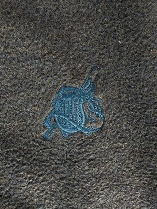 Maglione Gucci vintage grigio con logo blu