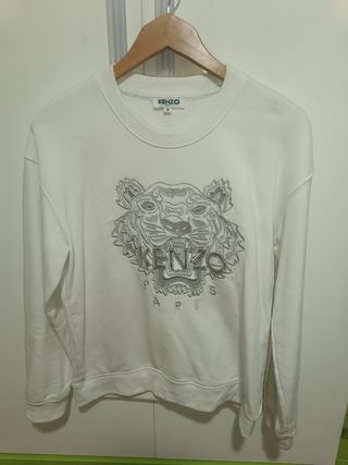 Sudadera Kenzo Tigre Blanca Talla M