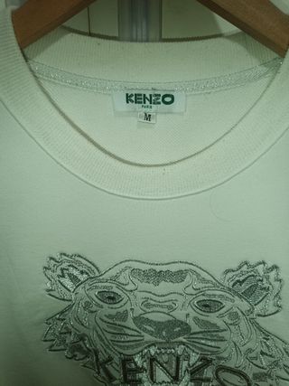 Sudadera Kenzo Tigre Blanca Talla M