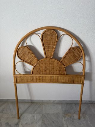 Cabecero mimbre vintage