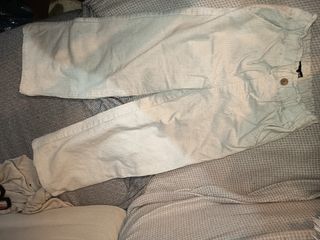 Pantalones pana blanco