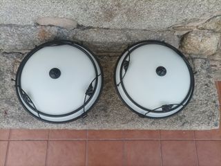 2 Lámparas techo forja 
