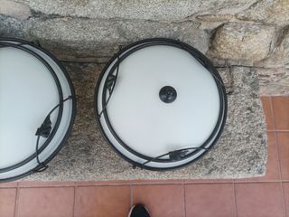 2 Lámparas techo forja 