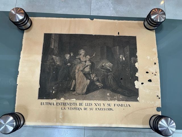 Grabado antiguo: Ana Isabel, hermana Luis XVI