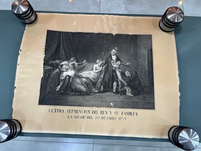 Grabado antiguo: Ana Isabel, hermana Luis XVI