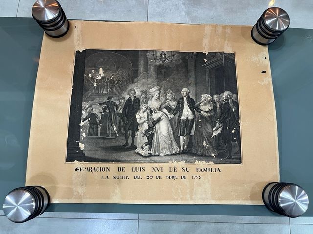 Grabado antiguo: Ana Isabel, hermana Luis XVI