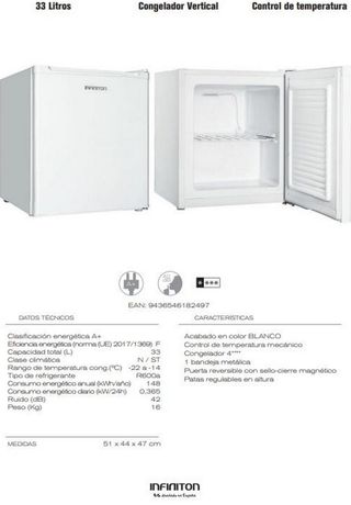 Mini congelador Infiniton 33L