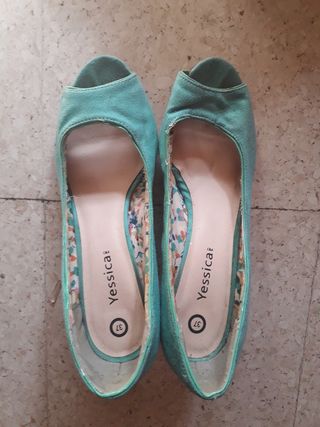 Zapatos Yessica verdes - talla 37