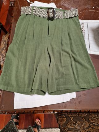 Falda pantalón verde oliva