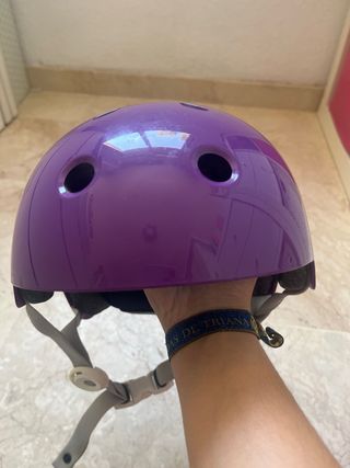 Casco Oxelo morado para patín/skate/bici
