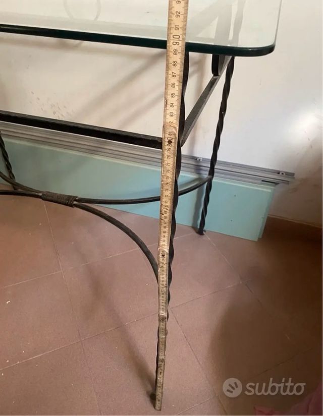 Tavolo vetro metallo - stile moderno