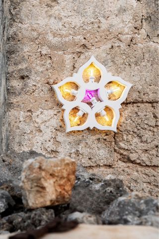 Lampada a fiore bianca | Luminaria pugliese
