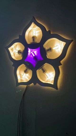 Lampada a fiore bianca | Luminaria pugliese