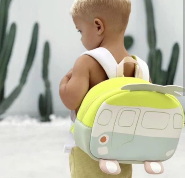 Mochila Infantil Furgoneta - Verde Amarillo