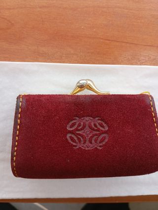 Monedero Loewe rojo vintage 