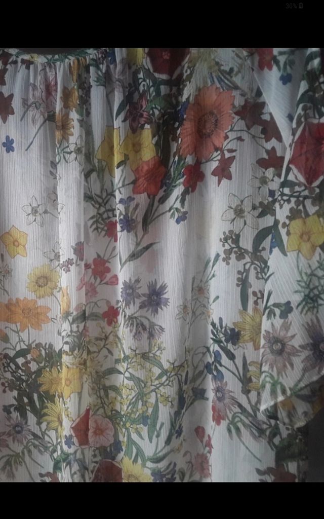 Blusa Zara multicolor hombros al aire