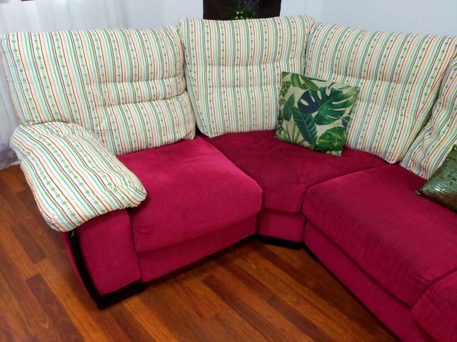 Sofá rinconera rojo - multicolor
