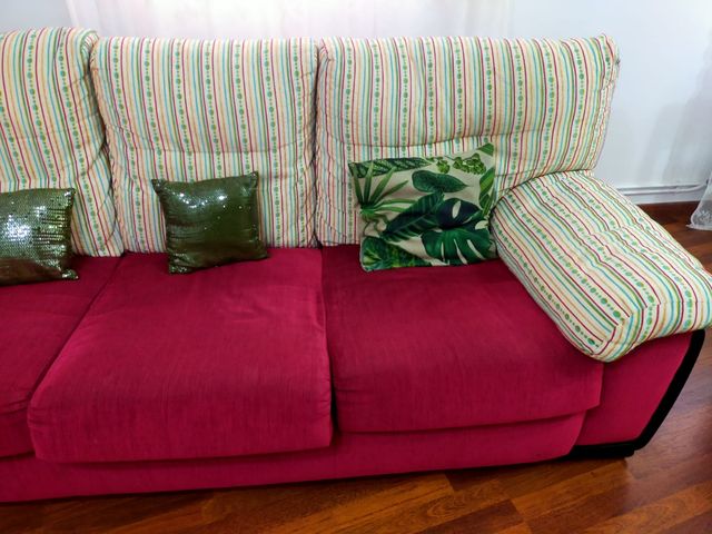 Sofá rinconera rojo - multicolor