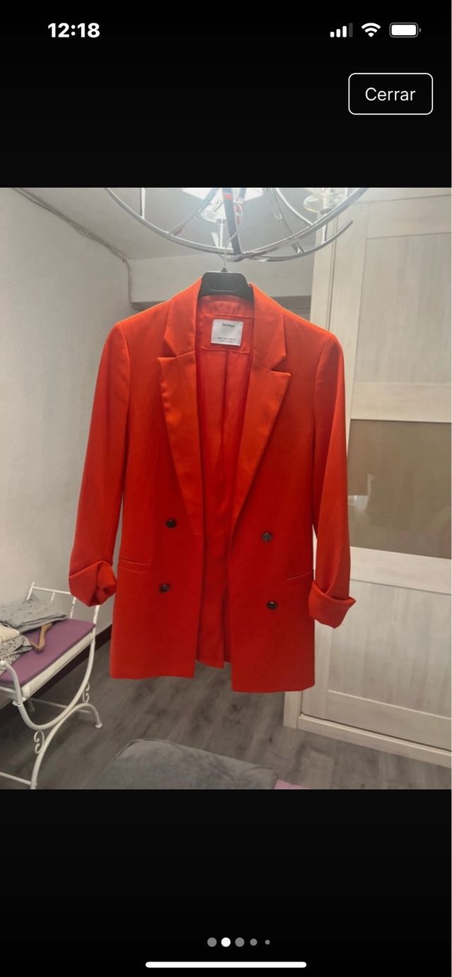 Blazer roja larga