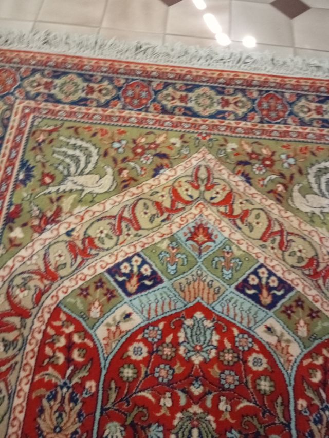 Alfombra estilo  persa roja y azul