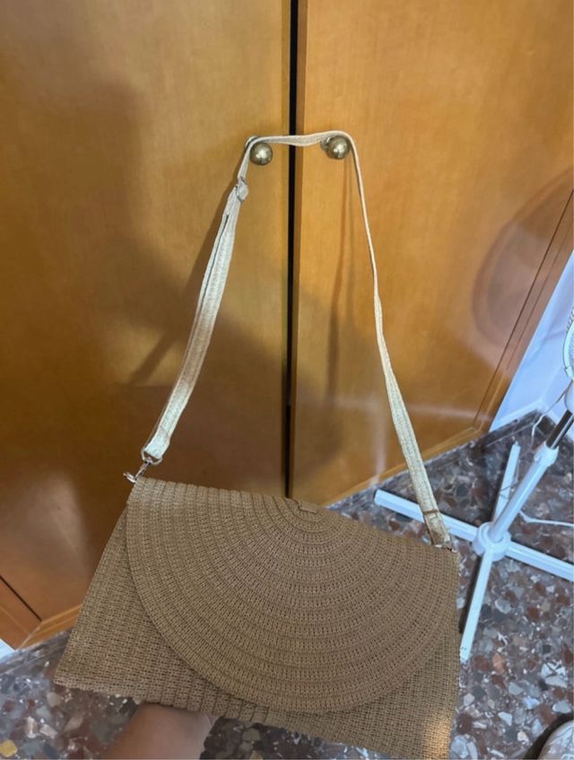 Bolso rafia marron