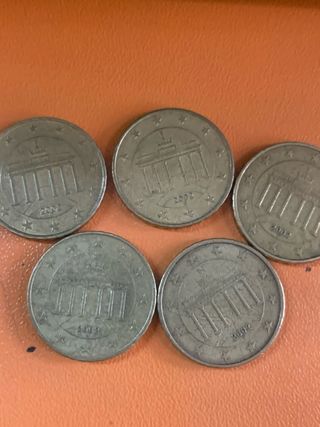 5 Monedas 10 céntimos Alemania 2002