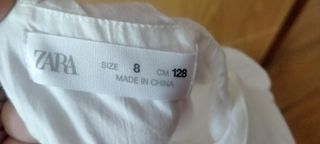 Vestido Zara niña blanco T8