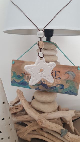 Ciondolo stella marina ceramica