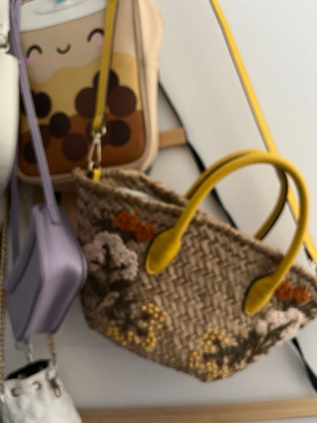 Cesta Zara - Bolso rafia amarillo