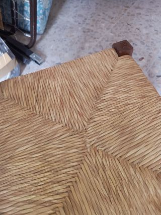 Silla mimbre madera - marrón