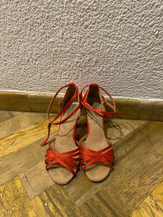 Sandalias baile rojas/ tango o salsa 