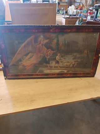 Cuadro ángel guarda niños