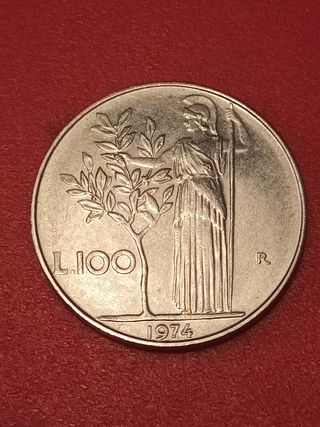 Moneta 100 Lire Italia 1974