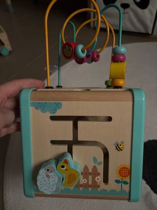 Cubo Actividades Bebé - Aprendizaje de madera