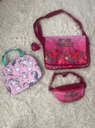 Mochilas infantiles Pink Jungle + neceser