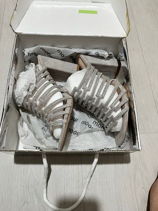 Sandalias Moom plateadas