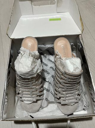 Sandalias Moom plateadas