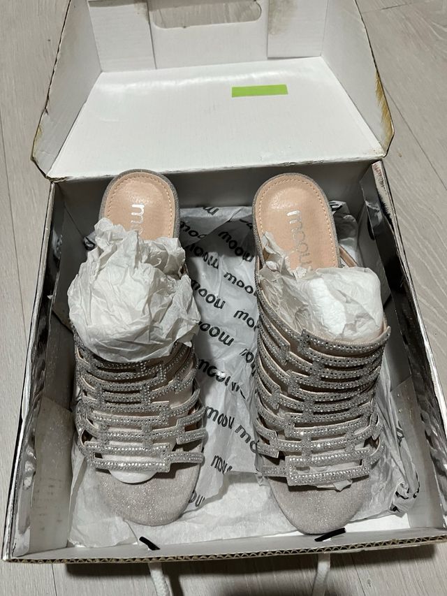 Sandalias Moom plateadas