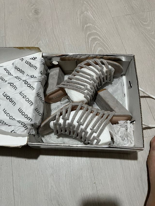 Sandalias Moom plateadas